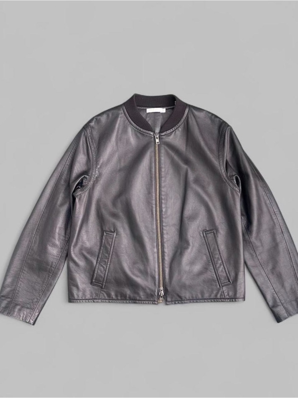 Vince. Luxury Sheep Leather & Silk Bomber Jacket